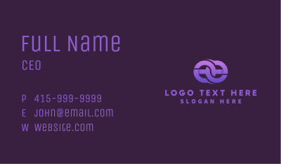 Purple Loop Abstract Business Card Image Preview