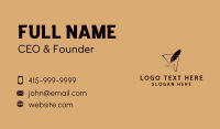 Feather Quill Pen Publisher Business Card Image Preview