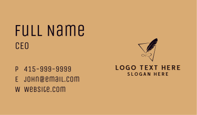 Feather Quill Pen Publisher Business Card Image Preview