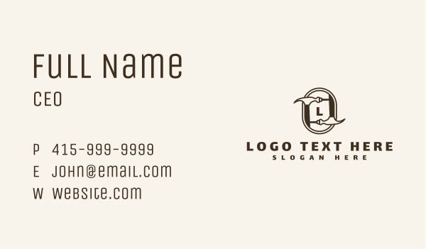 Nail Hammer Carpentry Business Card Design Image Preview