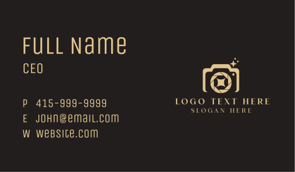 Multimedia Photography Camera Business Card Design Image Preview