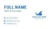 Blue Gradient Wave Business Card Image Preview