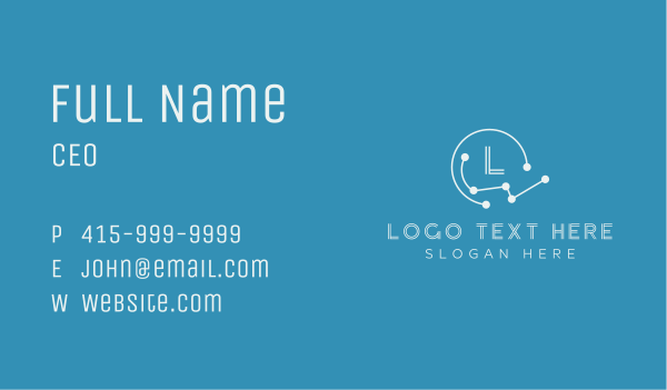 Modern Tech Lettermark Business Card Design Image Preview