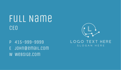 Modern Tech Lettermark Business Card Image Preview