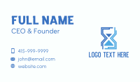 Blue Hourglass Business Card Image Preview