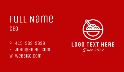 Oriental Ramen Food Stall  Business Card Image Preview