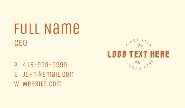 Restaurant Business Wordmark Business Card Design Image Preview