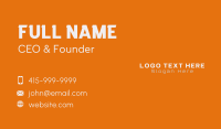 White Business Wordmark Business Card Image Preview