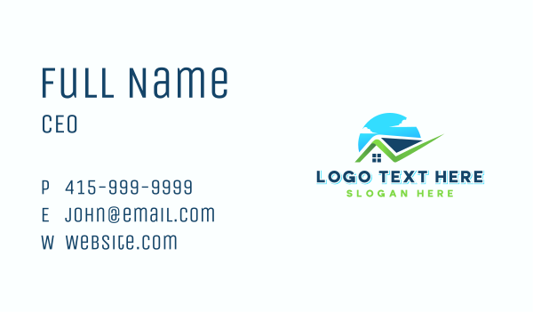 Check Roof House Property Business Card Design Image Preview