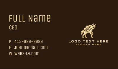 Wild Hyena Animal Business Card Image Preview