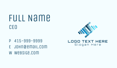 Blue Geometric Company Business Card Image Preview