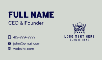 Skull Military Gun  Business Card Preview