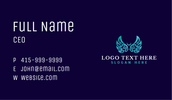 Wings Angel Halo Business Card Design Image Preview