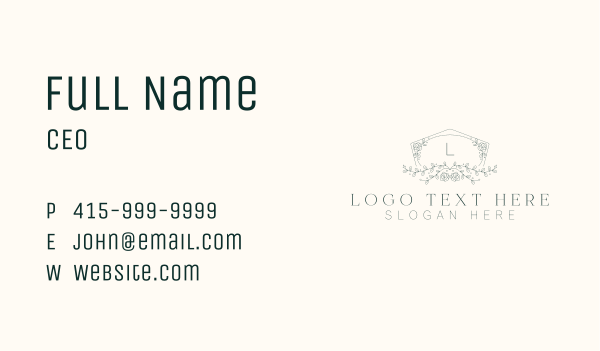 Floral Wedding Frame  Business Card Design Image Preview