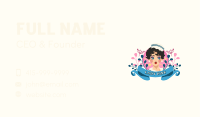 Floral Lady Sailor Business Card Image Preview