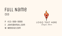 Fire Barbecue Stick Business Card Image Preview