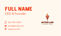 Fire Barbecue Stick Business Card Image Preview