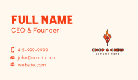 Fire Barbecue Stick Business Card Design