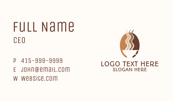 Coffee Bean Mug Business Card Design Image Preview