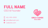 Pink Heart Fox Business Card Image Preview