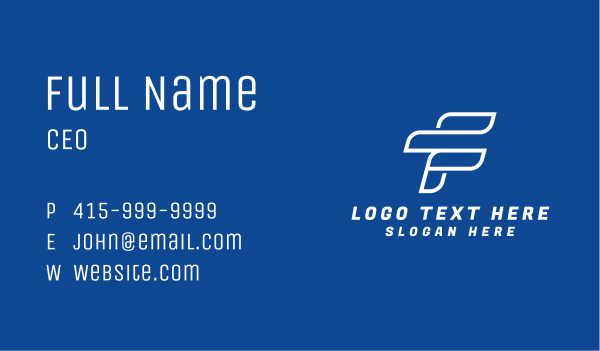 Fast Express Letter F Business Card Design Image Preview