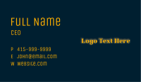 Yellow Glow Generic Wordmark Business Card Image Preview