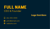 Yellow Glow Generic Wordmark Business Card Image Preview
