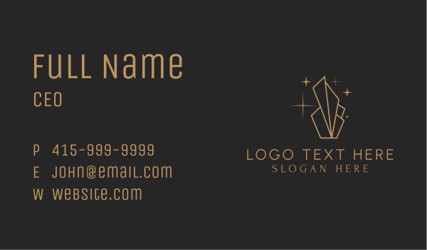 Golden Precious Gem Business Card Design Image Preview