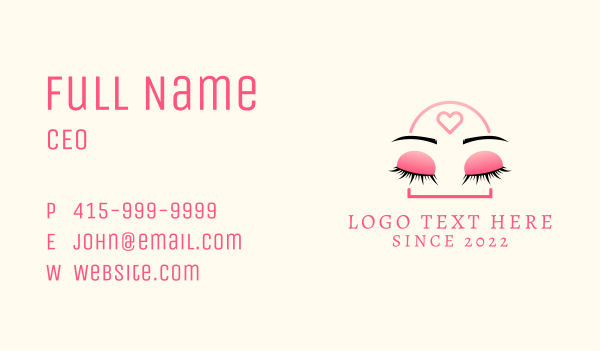 Beauty Eyebrow Lash Extensions Business Card Design Image Preview