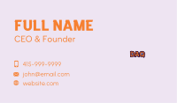 Business Comic Wordmark Business Card Image Preview