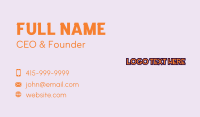 Business Comic Wordmark Business Card Image Preview