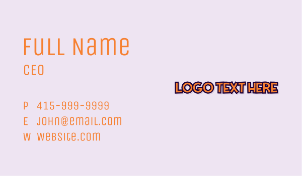 Business Comic Wordmark Business Card Design Image Preview