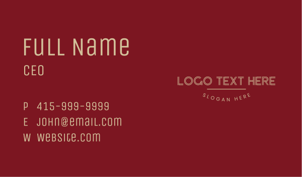 Elegant Stripe Wordmark Business Card Design Image Preview
