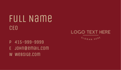Elegant Stripe Wordmark Business Card Image Preview