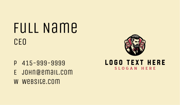 Retro Stylish Gentleman Business Card Design Image Preview
