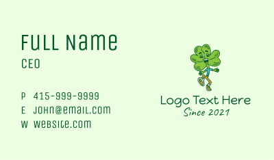 Happy Shamrock Clover  Business Card Image Preview