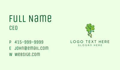 Happy Shamrock Clover  Business Card Image Preview