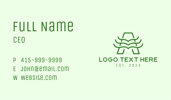 Letter A Vines Business Card Design Image Preview