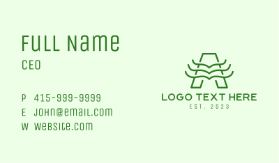 Letter A Vines Business Card Image Preview