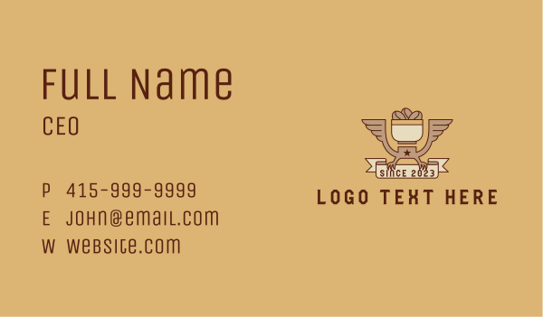 Eagle Coffeehouse  Emblem  Business Card Design Image Preview