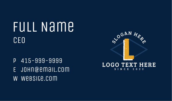 Rustic Letter Brand Business Card Design Image Preview