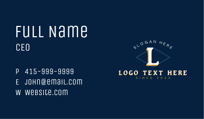 Rustic Letter Brand Business Card Image Preview