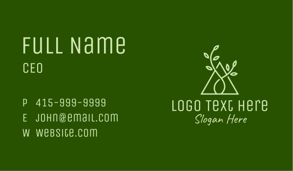 Natural Triangle Seedling  Business Card Design Image Preview