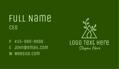 Natural Triangle Seedling  Business Card
