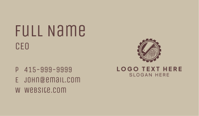 Saw Blade Log Cabin Business Card Image Preview