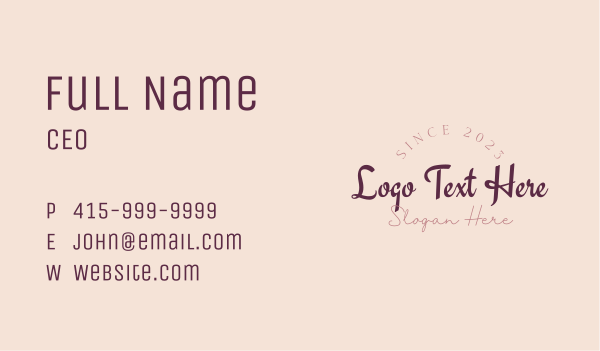 Feminine Business Wordmark Business Card Design Image Preview