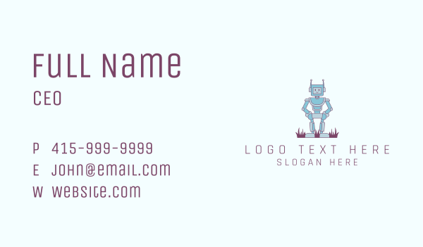 Robot Kiddie Toy Business Card Design Image Preview
