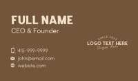 Retro Vintage Wordmark Business Card Preview