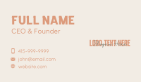 Overlapping Signature Wordmark Business Card Design