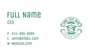 Graduation Scholar Education Business Card Image Preview